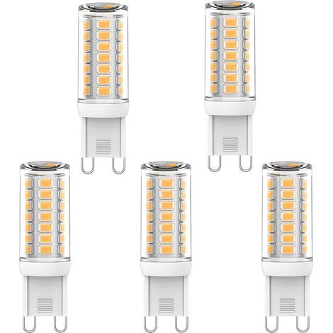 Pack de 5 ampoules LED G9 – 3W – 230V – 320 lumens – Lumière blanche 6000K – Éclairage économique (1/5)