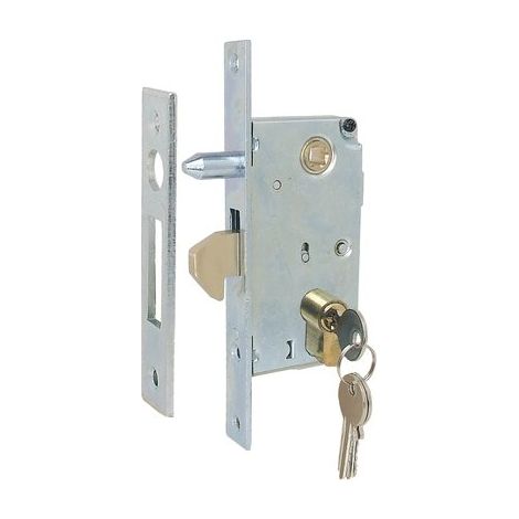 SERRATURA CANCELLO INFILARE A GANCIO S001 WORKIT - B.Q ZINC F.MM 22 C.SAGOM M1+Q8 E.MM 40