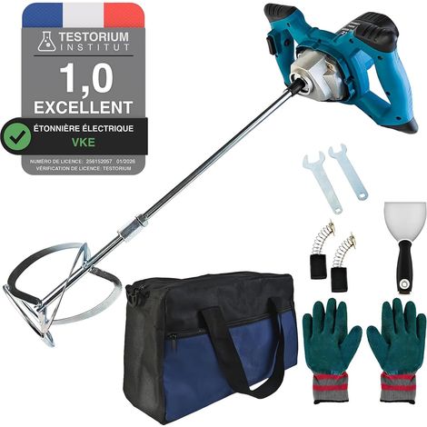 1 Malaxeur Béton 2400 W 6 Vitesses Mélangeur Mortier Colle Peinture Chantier