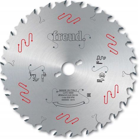 Freud – Lame de scie circulaire 250mm F03FS04590 – Pour bois tendre et dur – Système anti-recul – 30 dents