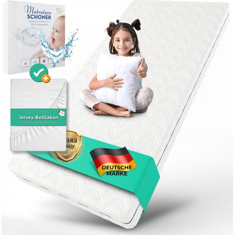 Alavya Home Kindermatratze COZY 3-teiliges Set 60x120 cm Kaltschaum - 3er-Set, Weiß (1/5)