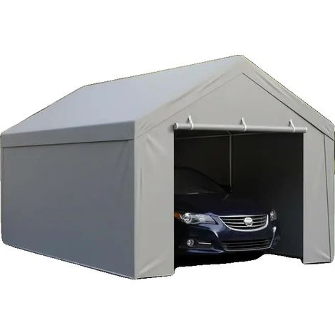 Carpa para garaje, lona impermeable, fácil instalación, color gris. (1/2)