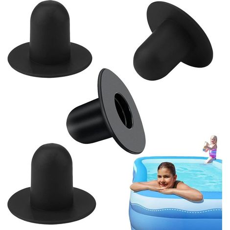 4 Pièces Bouchons de Piscine, Bouchons Muraux pour Piscine, Bouchon Trou Crépine de Piscine, Bouchon de Piscine Hors Sol de Remplacement, Compatible Intex et Bestway​ (1/5)