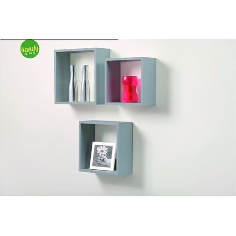 Set 3 cubi Kimono mdf alluminio 30 x 30 x12 cm (1/2)