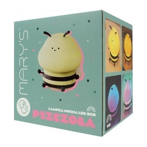 L谩mpara de noche LED con forma de abeja