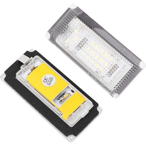 1 paire feux de plaque d'immatriculation LED 18 SMD 12V blanc noir en PC pour Mini Cooper S R53 2001-2006 (1/5)