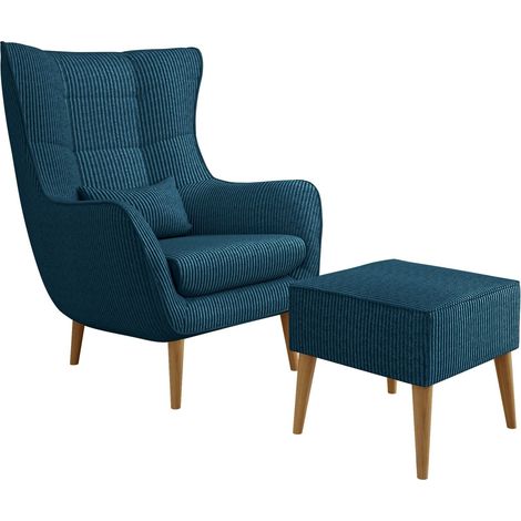 Fauteuil Comfivo Ulmus V, Poso 05, 106x80x95cm, Tissu, Pieds: Bois, 0