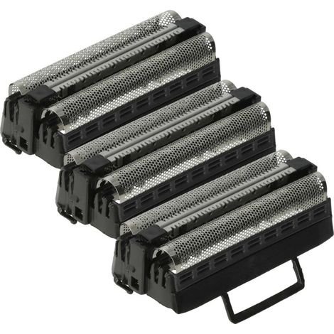 Doppelscherfolie Set für Elektrorasierer, schwarz/silber, 3er-Pack Ersatz für XS78, GS78, GS71, GS74 + Rahmen-Kompatibles Produkt