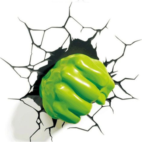 Sticker mural 3D Poing de Hulk - Papier peint pour décoration de chambre YFL (1/5)