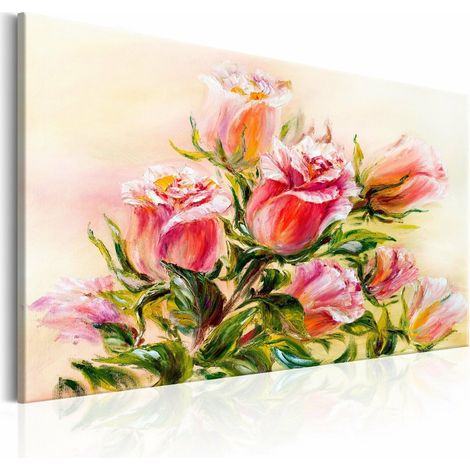 Tableau merveilleuses roses - 120 x 80 cm (1/4)