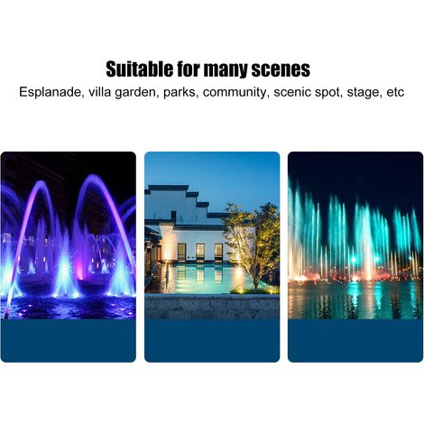 GARRYFIZH Projecteur LED de piscine étanche IP68, lampe subaquatique avec plaque de fixation murale, alimentation 12 V CA, 15 W (1/5)