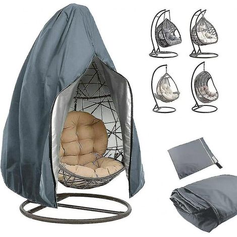 Housse de balancelle couleur coquille d'œuf, imperméable et anti-poussière avec fermeture éclair, idéale pour une chaise de balcon ou de jardin. (1/4)