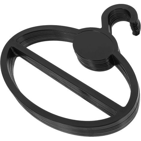 Set mit 10 Hängeorganizern für Schals, Krawatten, Gürtel und Tücher. Multifunktionaler Kleiderbügel. – 13,7 x 13,7 x 0,2 cm – Schwarz (1/3)