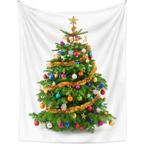 Tapiz Temático Navideño - Árbol De Navidad - Decoración Pared Salón Dormitorio - Regalo Festivo (1/5)