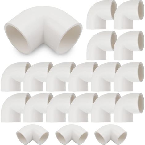 APEX Coudes coulissants en PVC-U à 90 degrés, 10 x 25 mm (3/4 pouce) - Raccords à embrayage pour tuyau d'arrosage (1/5)