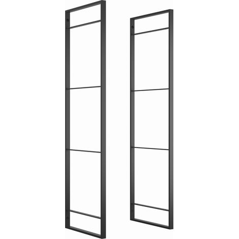 Emuca – Étagère murale 4450114 – Structure en acier noir 1150mm – Fixation murale rapide – Capacité de stockage élevée