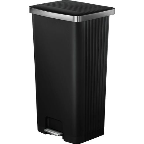 EKO - Poubelle à pédale Hana 2 90 litres - Plastic   - noir