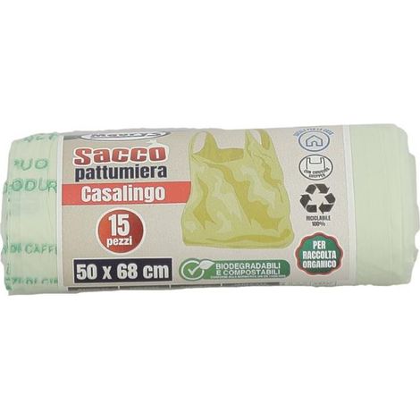 MAURY'S SACCHI PATTUMIERA RACCOLTA DIFFERENZIATA UMIDO 50X68CM 15PZ OKX