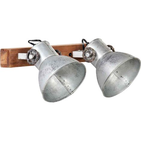 Lampe murale industrielle Argenté 45x25 cm E27 (1/5)