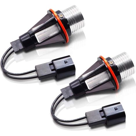10W LED Ange Eyes Aucune erreur Phare CanBus Phare Anneau Anneau Ampoules de Marqueur 420LM 6000K Blanc Pour E39 E87 E60 E61 E63 E64 E65 E66 E83 1/3/6/7 Série X3 X5, 2 Pièces (1/5)
