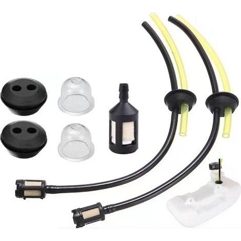 Csparkv – 7-teiliges Zubehörset für Freischneider – 24 cm und 15 cm lange Kraftstoffschläuche – Kompatibel mit 2-Takt- und 4-Takt-Motoren – Inklusive Kraftstofffilter (1/3)