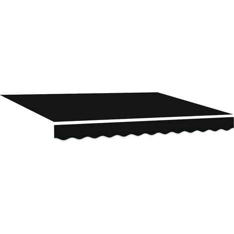 Maison Exclusive - Markisenersatzstoff Schwarz 3,5 x 2,5 m Polyes