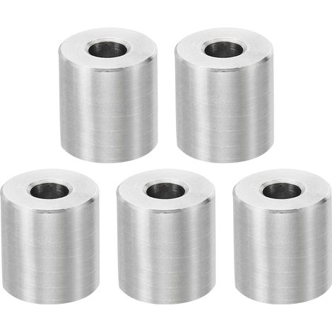 Entretoises en Acier Inoxydable M6, 5 Pièces Entretoise en Métal en Acier Inoxydable 6,2 mm ID x 16 mm OD x 20 mm L Entretoise à Vis Ronde pour Vis de 1/4" Ou M6 (1/5)