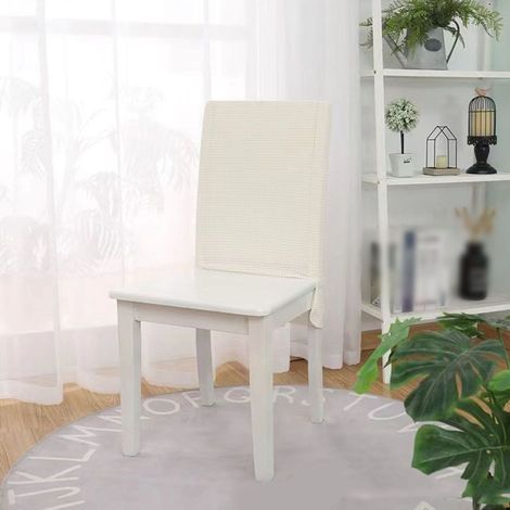 Housse De Dossier De Chaise - Hauteur 50 Cm Largeur 40 Cm - Molleton Polaire - Pour Salle À Manger Hôtel Restaurant - 1 Pièce (1/5)