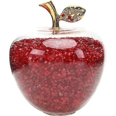 Décoration de bureau en cristal en forme de pomme (1 pièce) - Cadeau créatif et artisanal