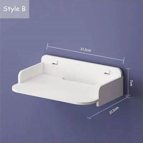 Shelf for Wi-Fi projector, storage box for power cables, cable holder, hanging wall shelf made of wood and plastic, DIY home decoration, 1 piece, rectangular (1/5)