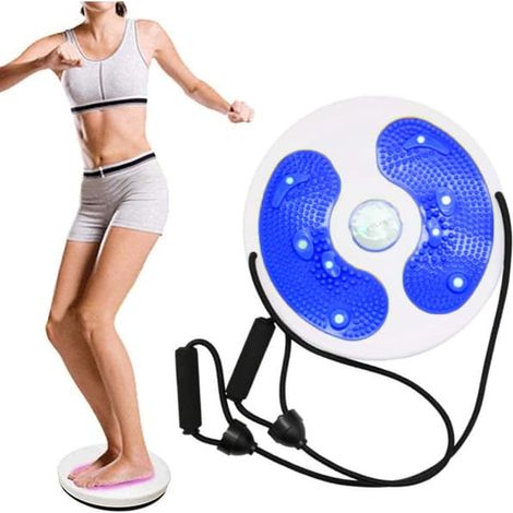 Plateforme d'exercice rotative - Fitness - Bleue (1/3)
