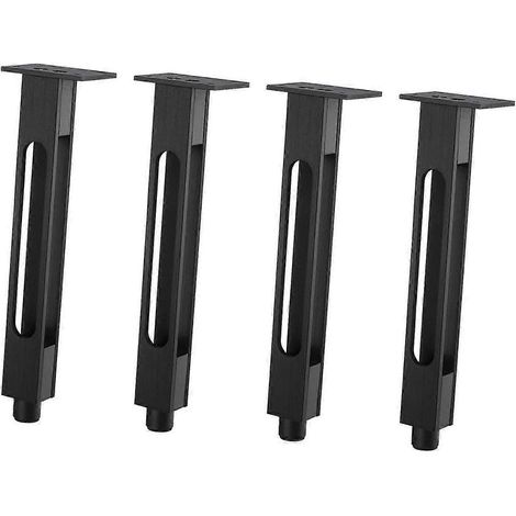 4 pieds de meubles, pieds de canapé, multi-usages, faciles à installer, supports pour pieds de lit, noirs, 25 cm (1/5)
