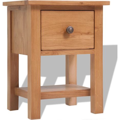 Table de chevet 36 x 30 x 47 cm en chêne massif (1/5)