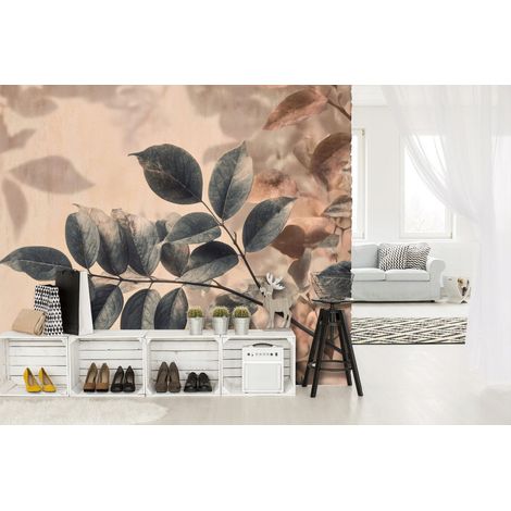 Fototapete Blätter Natur Baum, für Wohnzimmer und Schlafzimmer, 150 x 105 cm – Komplettset inkl. Kleister & Anleitung (1/5)