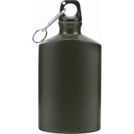 Tragbare Feldflasche, verschleißfeste Militärflasche, Camping-Wasserflasche, Outdoor-Ausrüstung-19.50X9.50X5.30CM-Army Green (1/4)