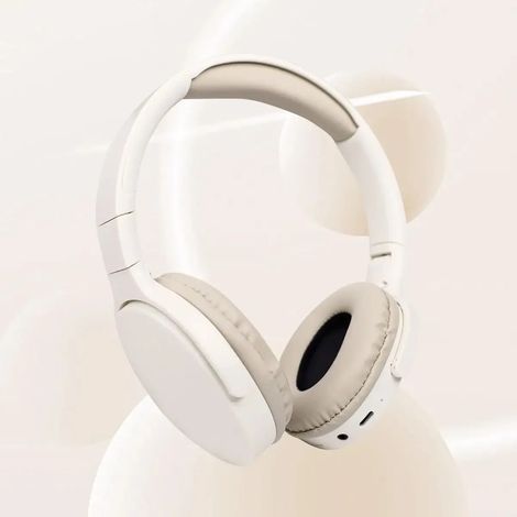 (Blanc) Écouteurs Bluetooth 5.3, basses HiFi 9D, adaptés aux jeux, au sport et à la réduction du bruit. (1/4)