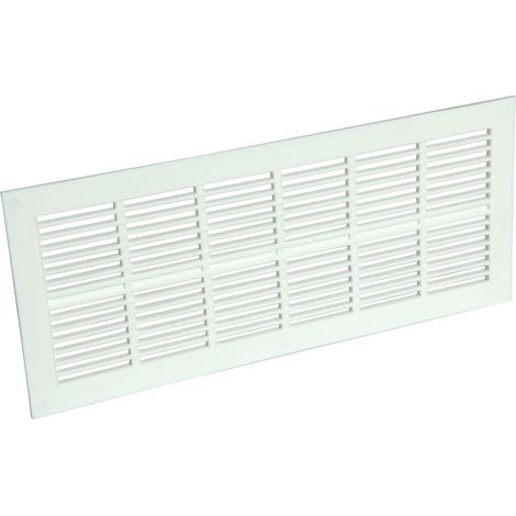Nicoll – Grille aération VMC extra-plate rectangulaire 108x254mm – PVC blanc – Pour espaces confinés – Débit max optimisé (1/5)