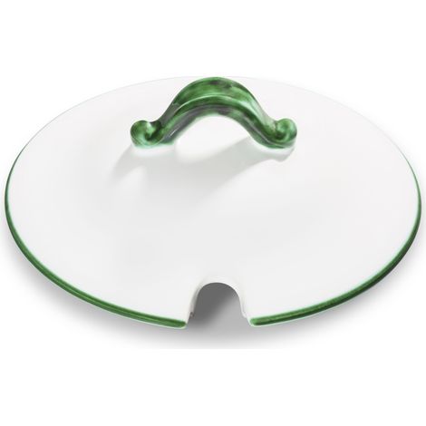Gmundner Keramik borde verde, tapa de olla sopera