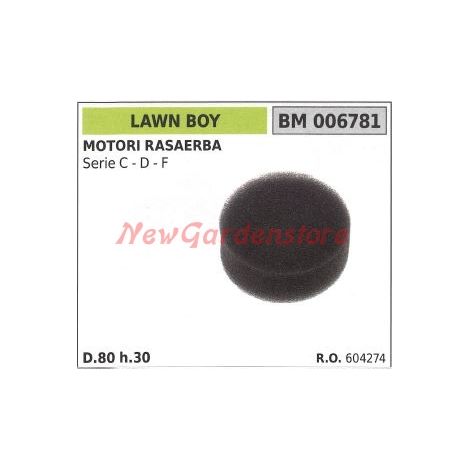 Filtro aria LAWN BOY motore rasaerba Serie C - D - F 006781