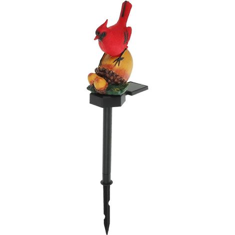 Lampe solaire de jardin en forme d'oiseau, lampe d'extérieur à énergie solaire avec éclairage nocturne automatique et construction durable.