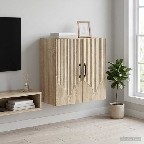 vidaXL Armoire Murale Chêne Sonoma 59 x 31 x 60 cm Bois d'ingénierie (1/5)