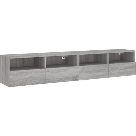 Mobili TV da parete scaffale multimediale credenza TV sala da pranzo soggiorno camera da letto 2 pezzi sonoma 80 x 30 x 30 cm legno ingegnerizzato grigio 020029032
