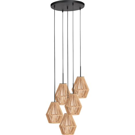 Mexlite - lampada a sospensione - HaloSwap - naturale nero -