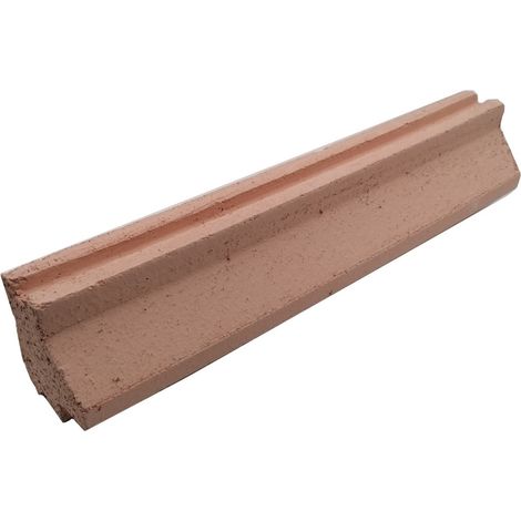 Dalle réfractaire double rainure (avec support) 600 x 124 x 60 mm (1/4)