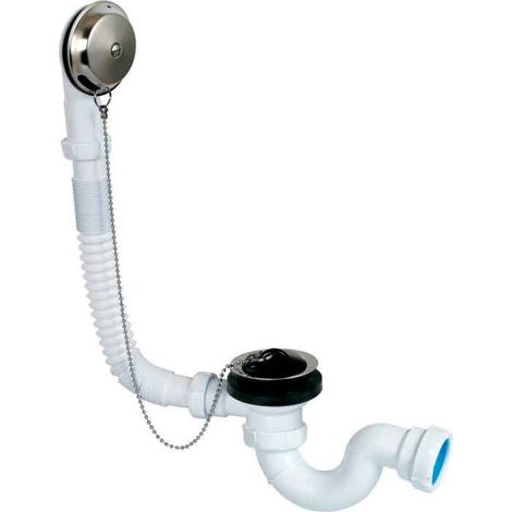 S-34 JIMTEN Bonde de baignoire siphonique flexible avec écrou Ø40 (1/3)