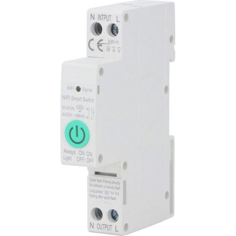 Disjoncteur Wifi 1P 40A télécommande commande vocale Rail DIN interrupteur disjoncteur intelligent avec mesure AC230V (1/5)