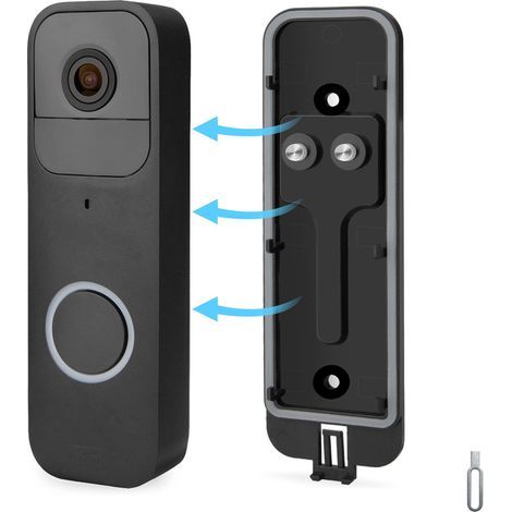 Piastra di supporto per campanello Blink, staffa per campanello Blink, clip metallica a due fori migliorata di prima generazione, piastra di supporto di ricambio per campanello Blink, accessori per ca (1/4)
