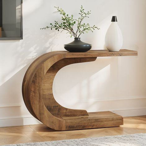 Tables consoles de salon , Console Meuble pour Entrée, Couloir, Salon, Console Bois - 110 x 35 x 75 cm - Marron