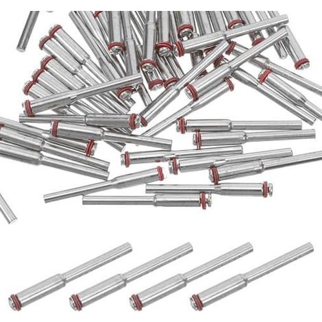 Support de Disque à Tronçonner en Acier Argenté 50pcs, Tige Accessoire Compatible pour Outils Rotatifs (1/5)