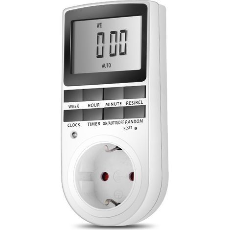 Prise Programmable Digitale - Minuterie Numérique Hebdomadaire, Écran LCD, Économie d'Énergie (1 Pack) (1/5)